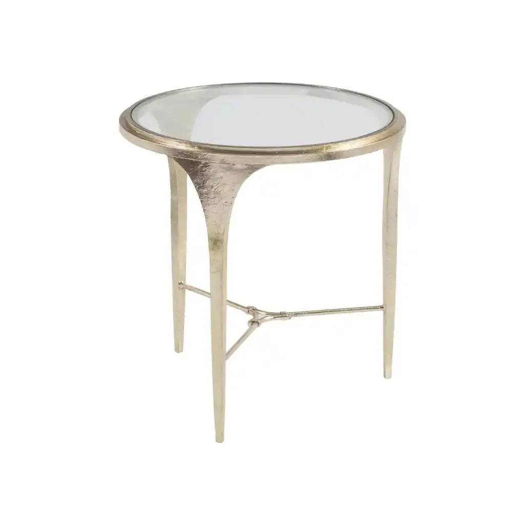 Porto Champagne Round End Table