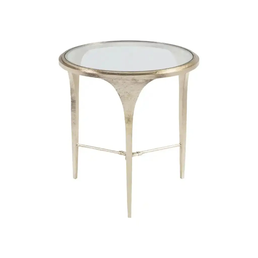 Porto Champagne Round End Table