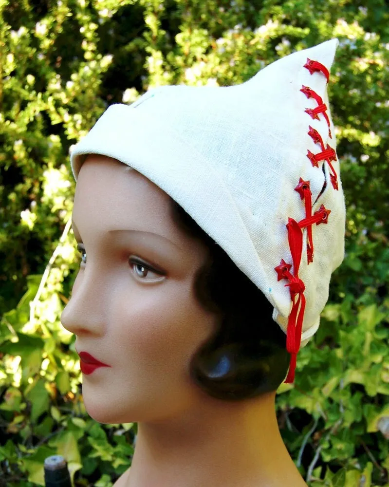 PRINTED PATTERN- Sporty Toppers- 1930s Hat Pattern- Size 22" Head