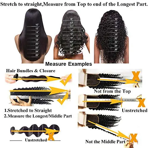 QTHAIR 12A Brazilian Loose Wave Hair Bundles With Closure (14 16 18 12inch) 3 Bundles with 4X4 Lace Closure Free Part Virgin Remy Hair Brazilian Weave Human Hair