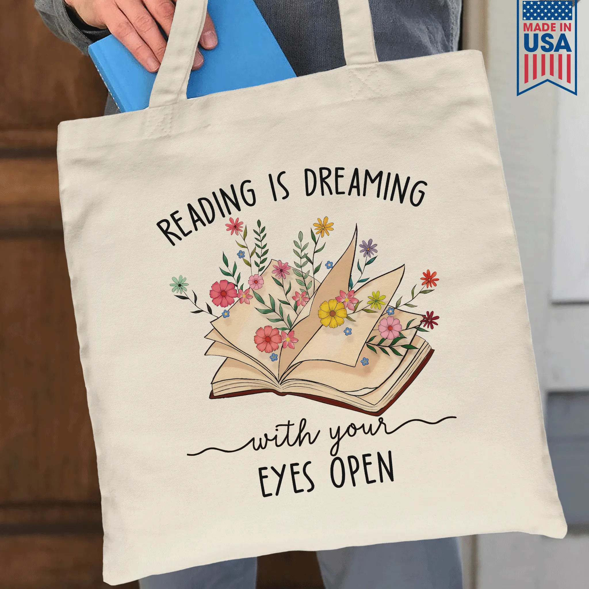 Reading Is Dreaming With Your Eyes Open Book Lovers Gift TBW365