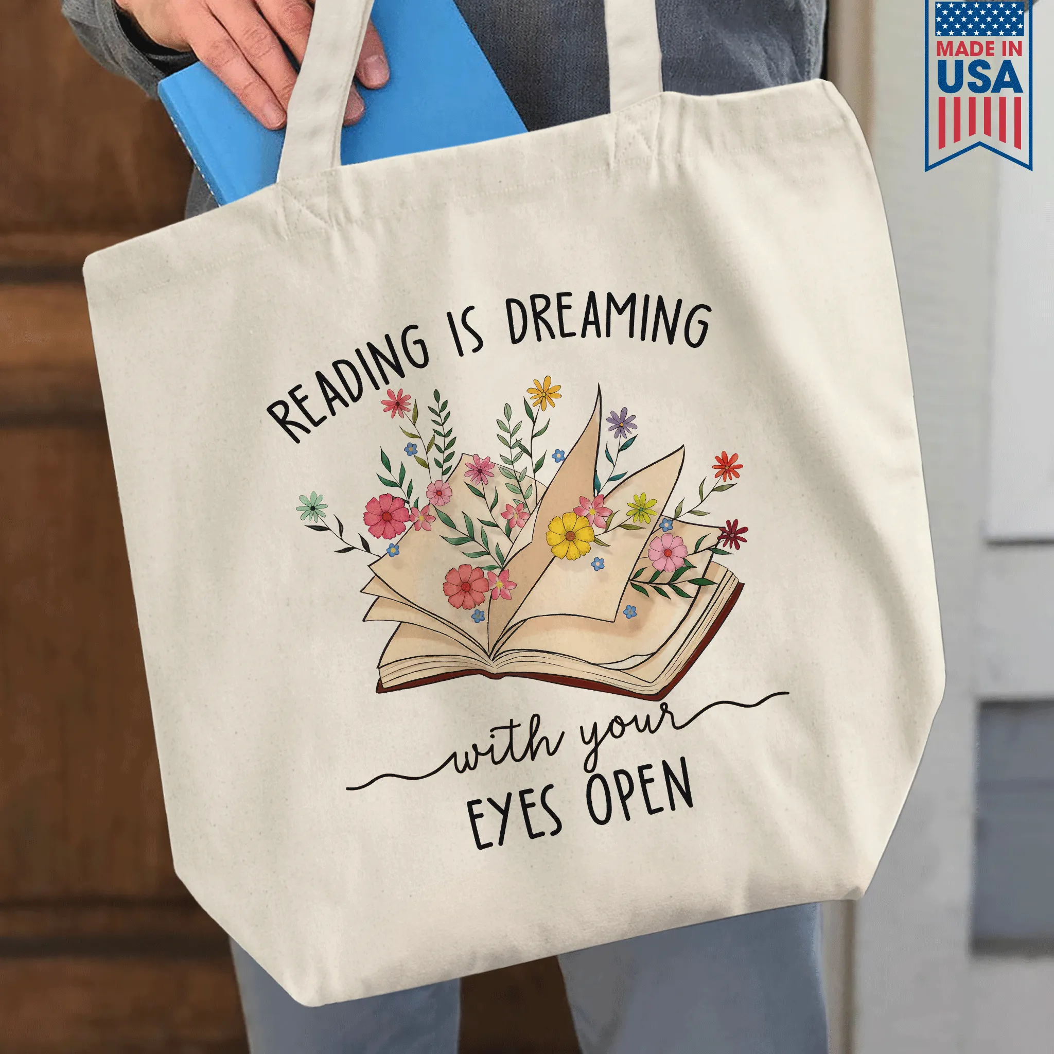 Reading Is Dreaming With Your Eyes Open Book Lovers Gift TBW365