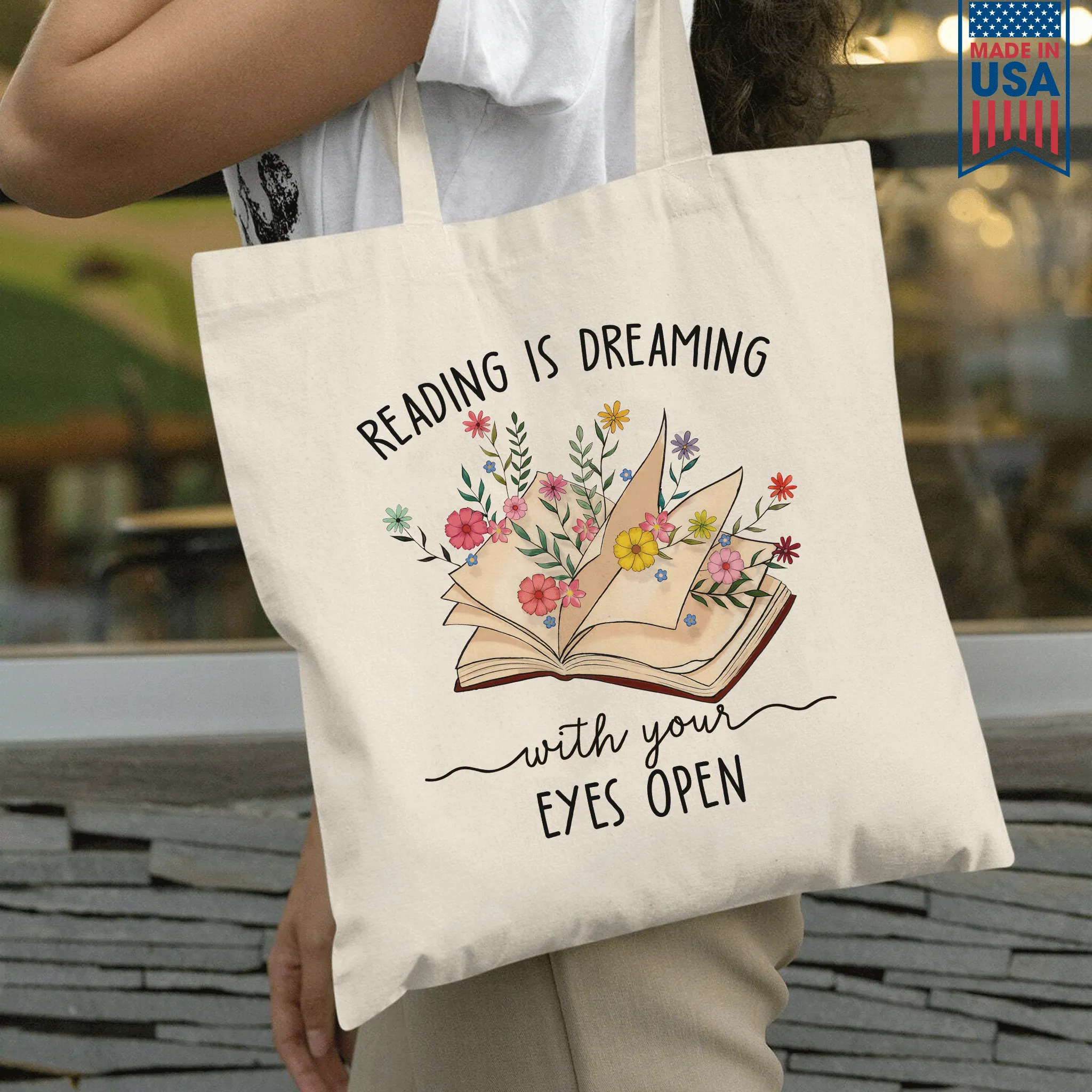 Reading Is Dreaming With Your Eyes Open Book Lovers Gift TBW365