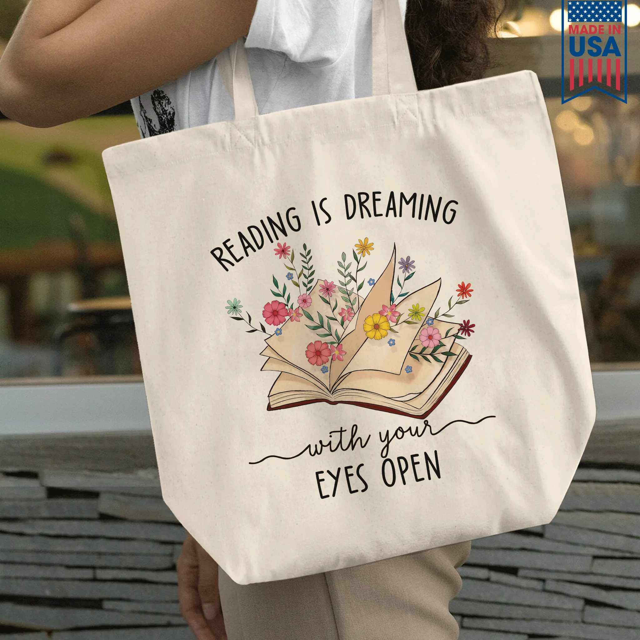 Reading Is Dreaming With Your Eyes Open Book Lovers Gift TBW365