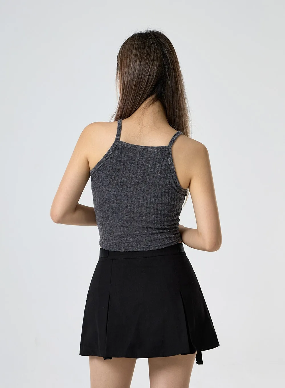 Ribbed Halter Neck Sleeveless Top CG25