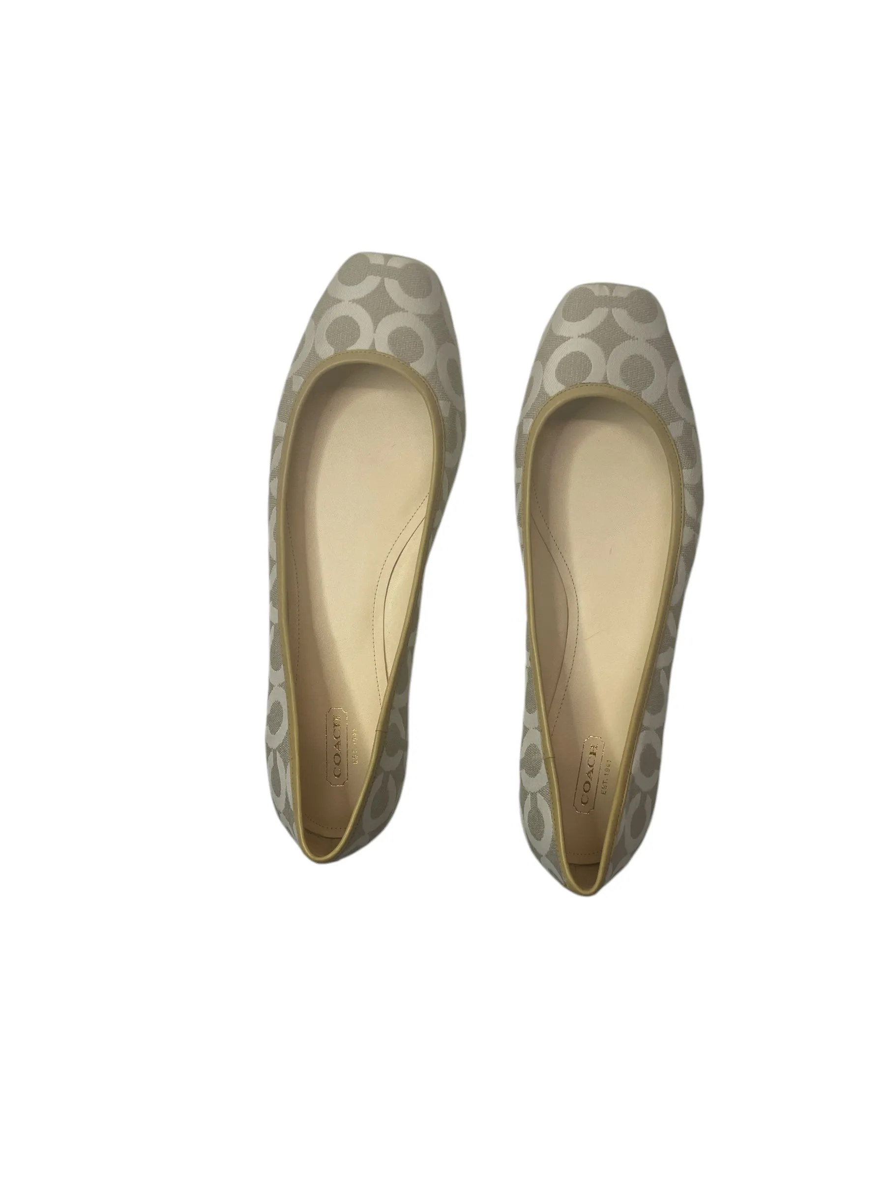 Shoes Flats By Coach In Tan, Size: 11