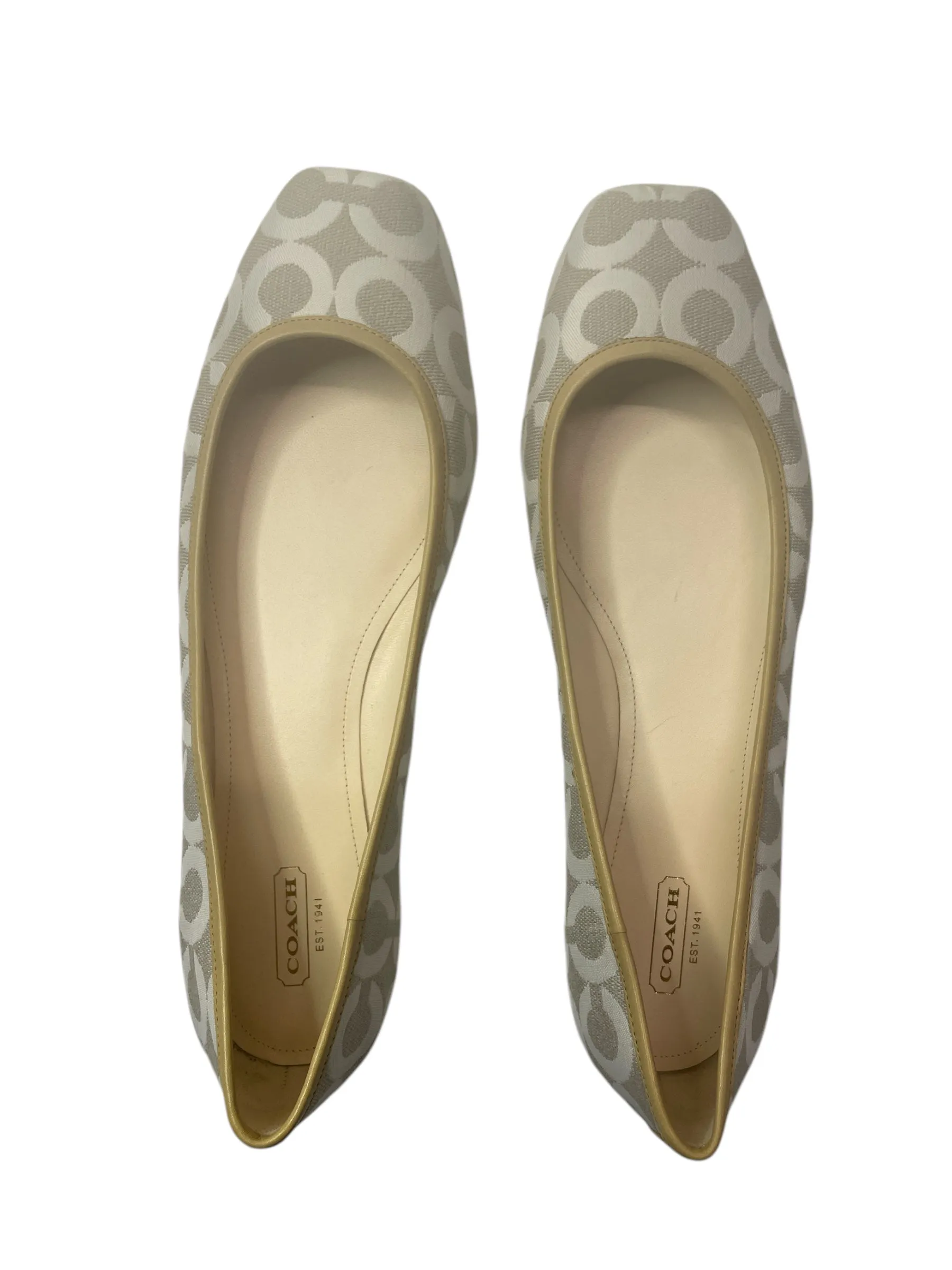 Shoes Flats By Coach In Tan, Size: 11