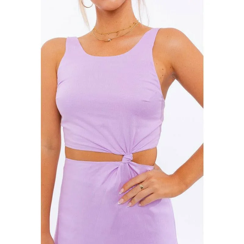 SLEEVELESS CUT OUT MINI DRESS