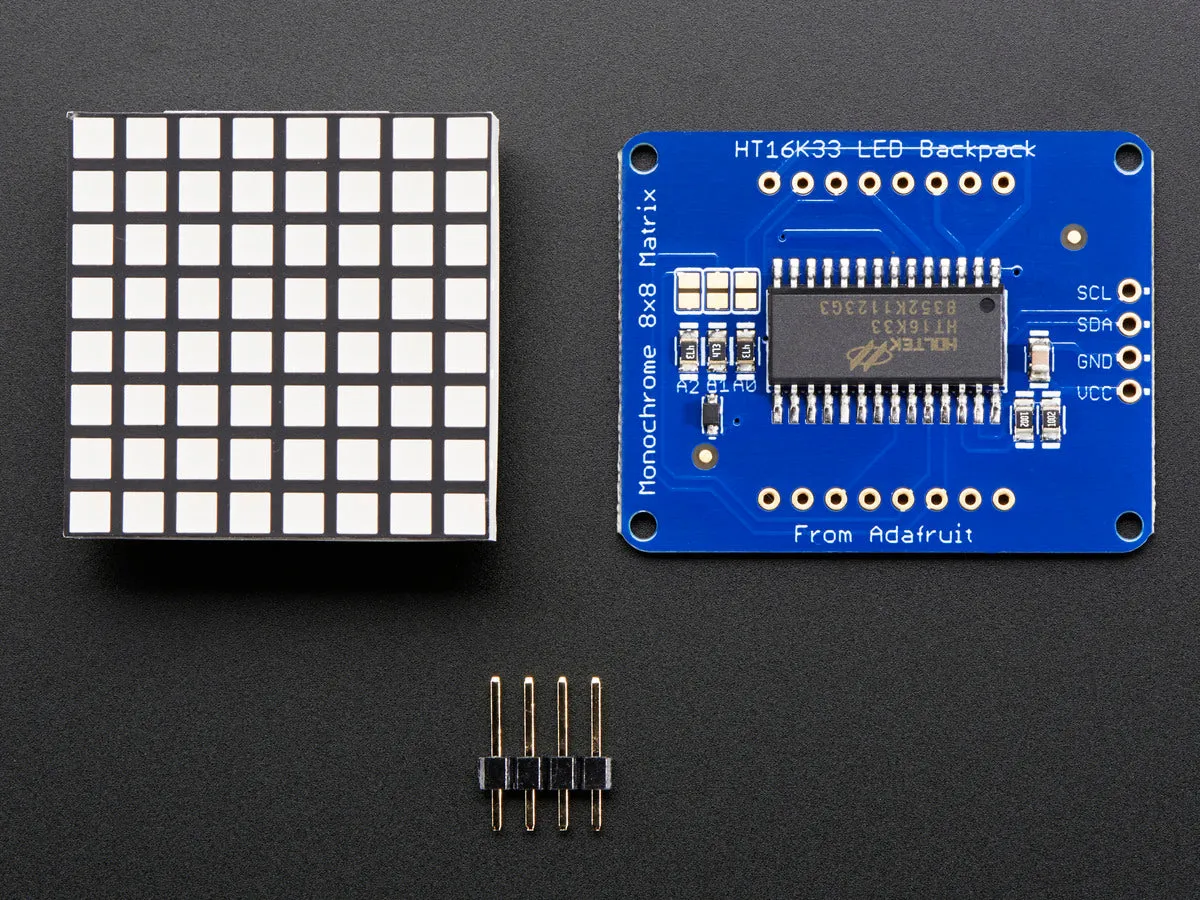 Small 1.2\" 8x8 Ultra Bright Square Yellow LED Matrix   Backpack"