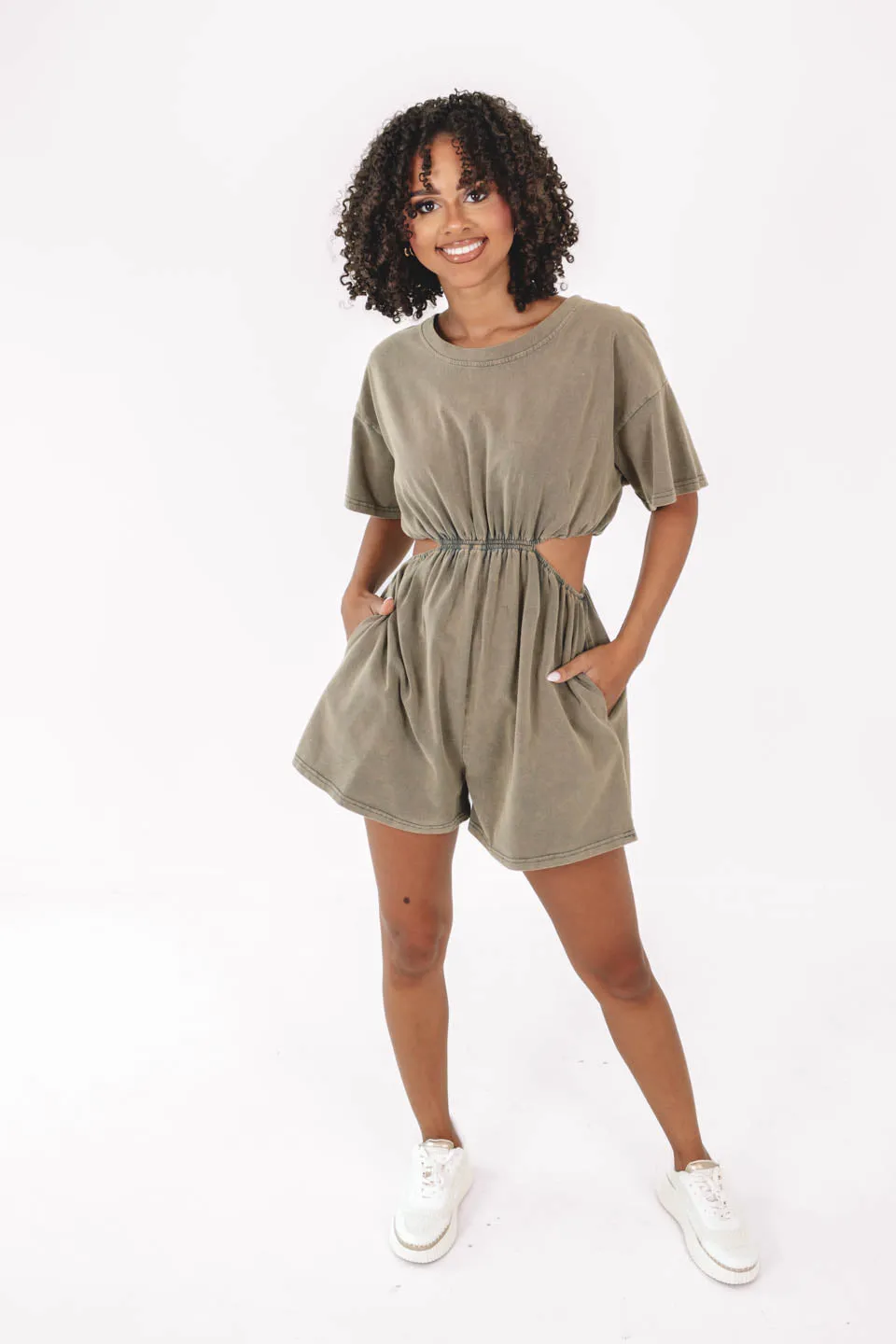 Stomping Grounds Romper - Charcoal