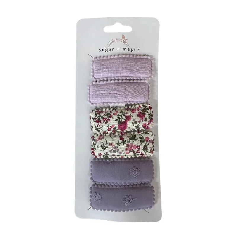 Sugar   Maple Fabric Snap Hair Clip Sets