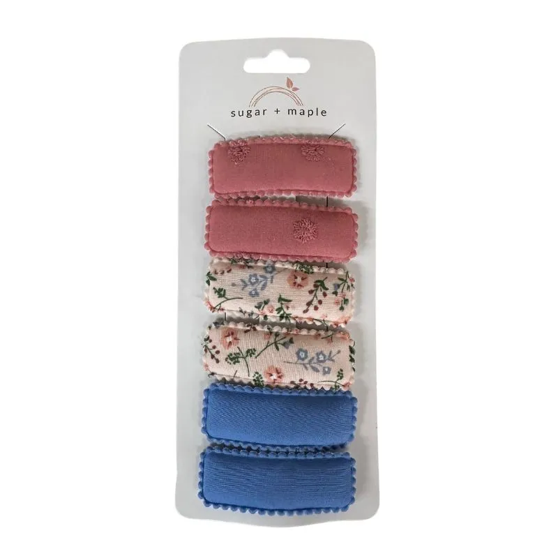 Sugar   Maple Fabric Snap Hair Clip Sets