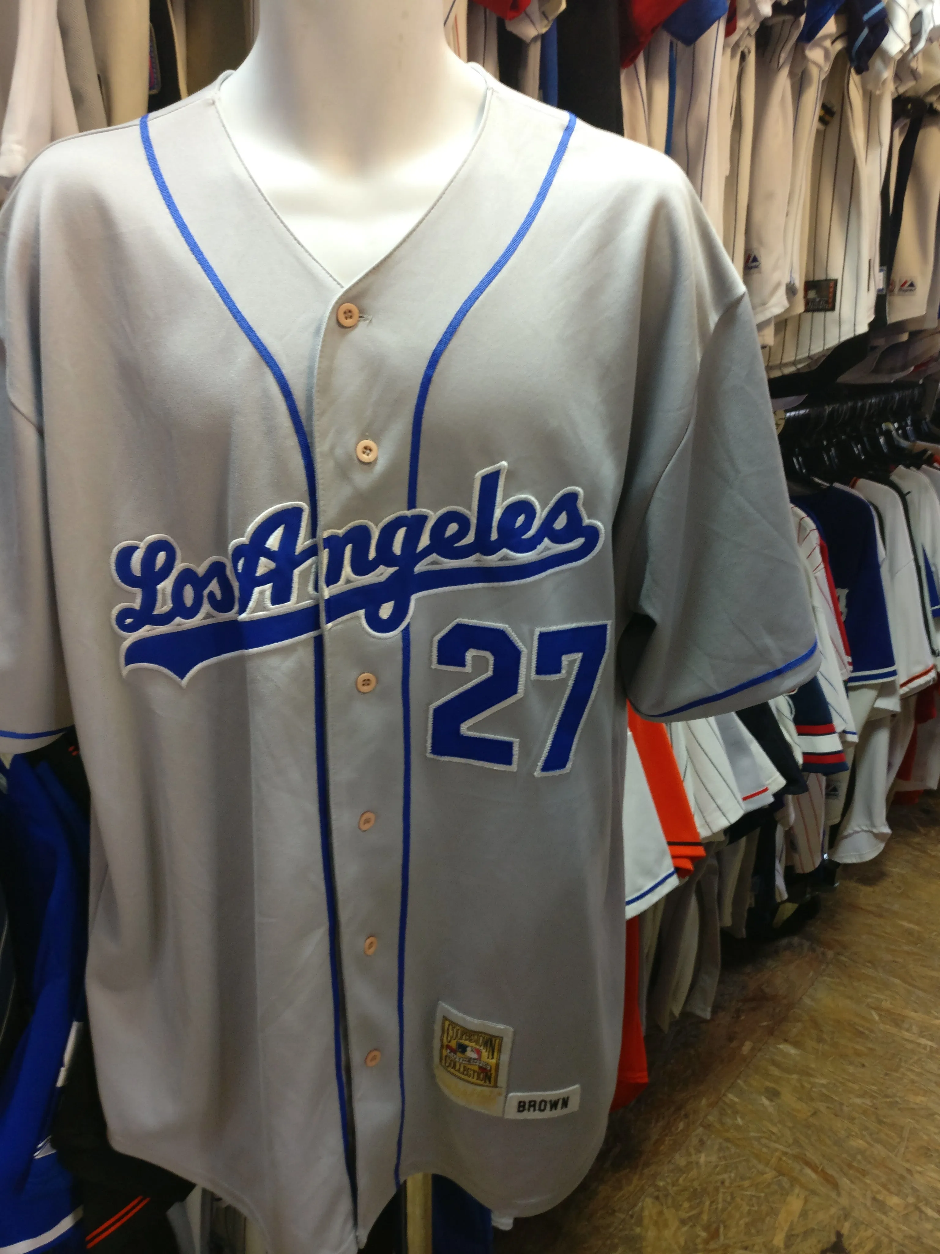 Vtg #27 KEVIN BROWN Los Angeles Dodgers MLB Mitchell & Ness Jersey XL