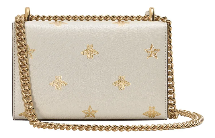 (WMNS) GUCCI Padlock Bee Star Small-Sized Single-Shoulder Bag White 432182-DJ2LG-8711