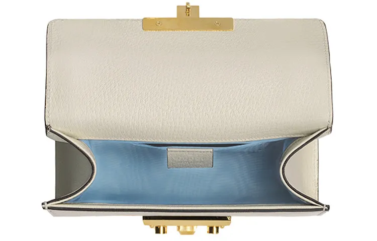 (WMNS) GUCCI Padlock Bee Star Small-Sized Single-Shoulder Bag White 432182-DJ2LG-8711