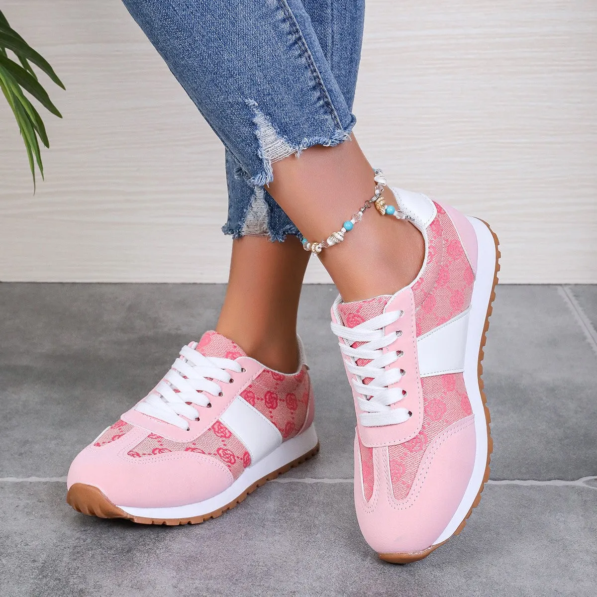 Women's Round Toe Flat Sneakers